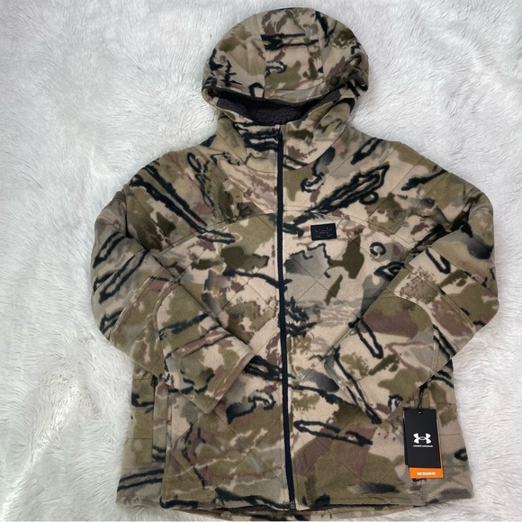 New Under Armour Women's Rut Windproof Jacket UA Barren Camo 1365594-999 - Picture 2 of 13